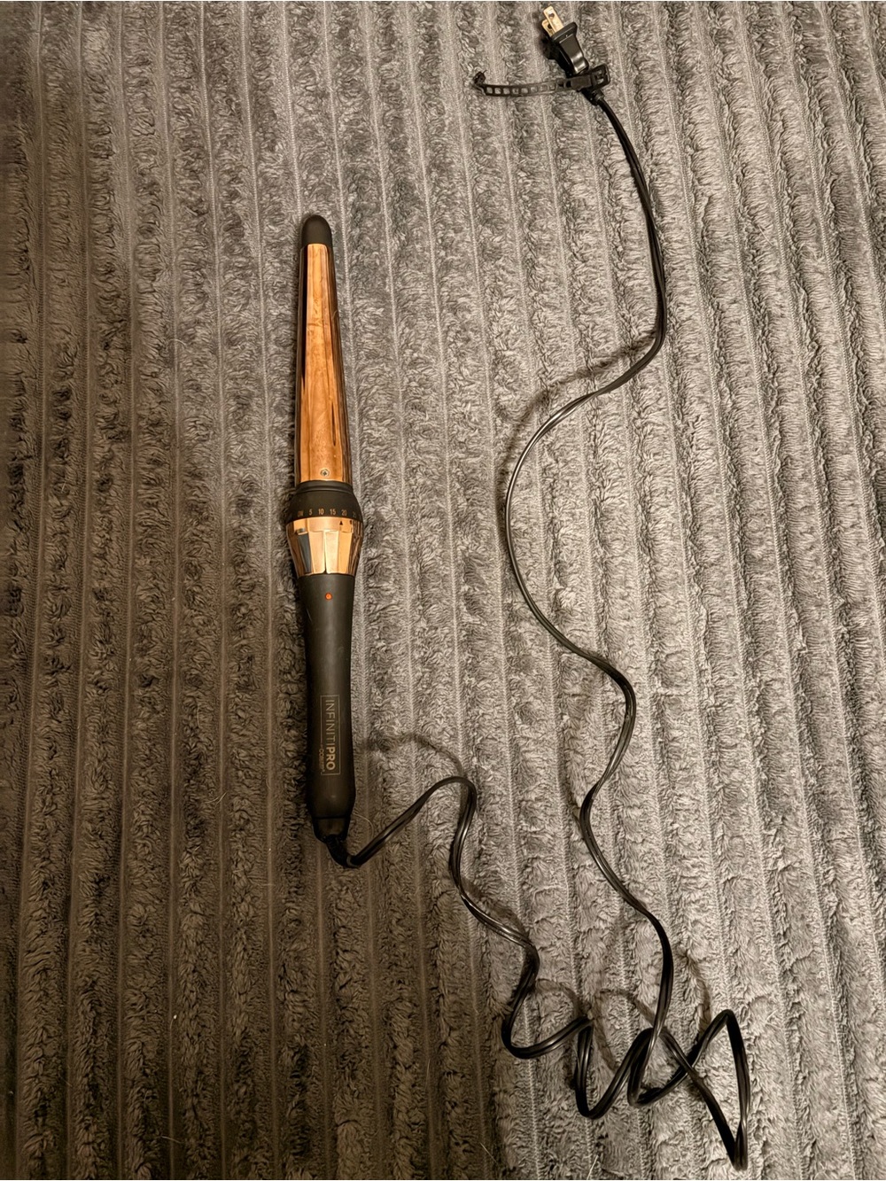 Black and Rose Gold Tapered Curling Wand - Women Hair Tool